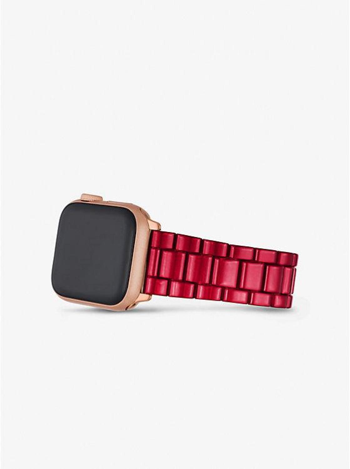 Red-Coated Stainless Steel Strap For Apple Watch®