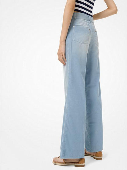 Pincord Wide-Leg Pants