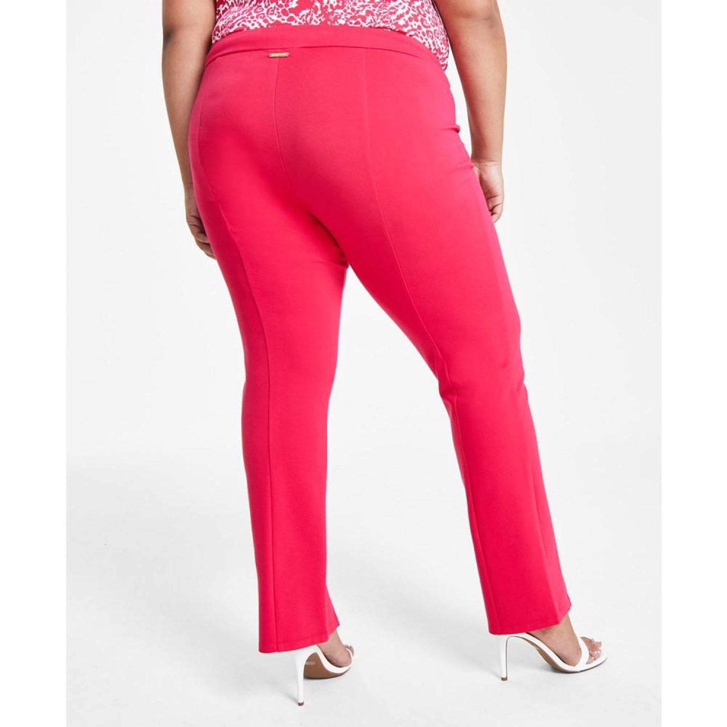 Plus Size Split-Hem Legging Pants