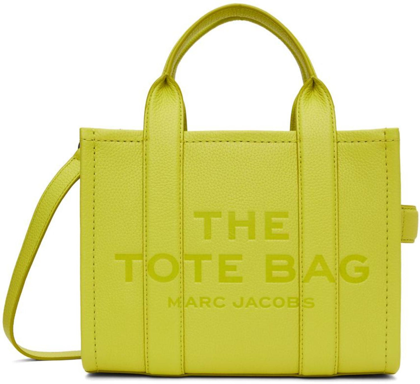 Yellow 'The Leather Small Tote Bag' Tote