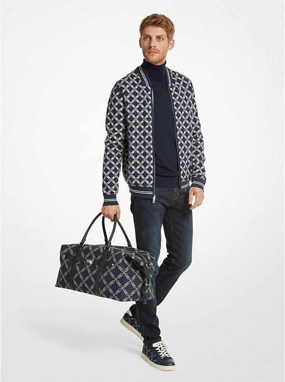 Varick Empire Logo Jacquard Duffel Bag