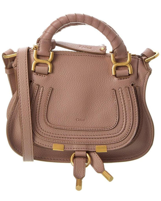 Chloé Marcie Mini Double Carry Leather Shoulder Bag