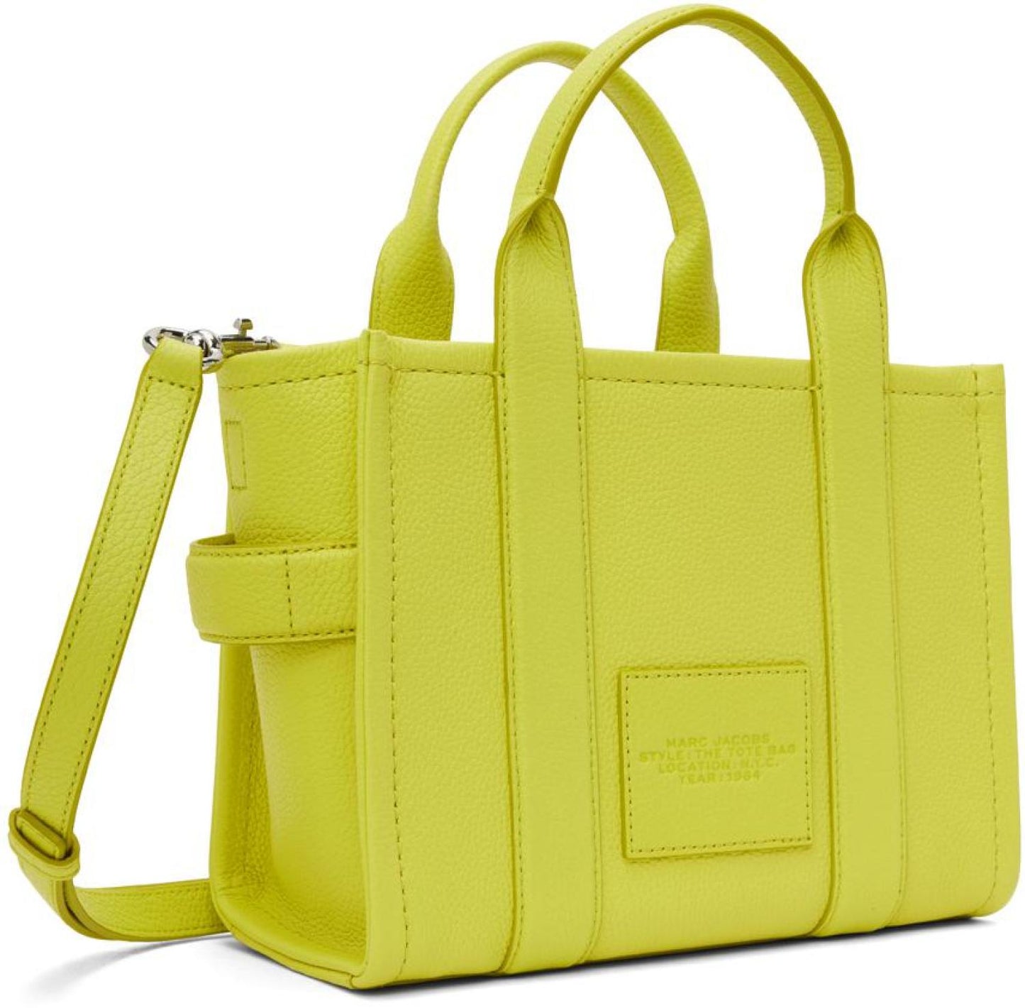 Yellow 'The Leather Small Tote Bag' Tote