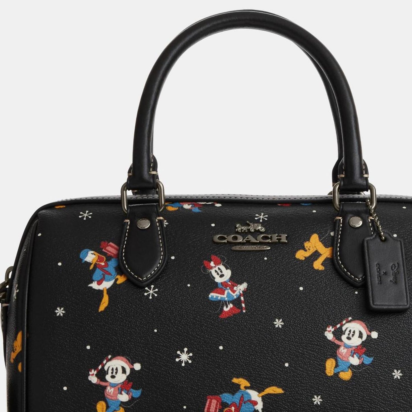 Coach Outlet Disney X Coach Rowan Satchel With Holiday Print