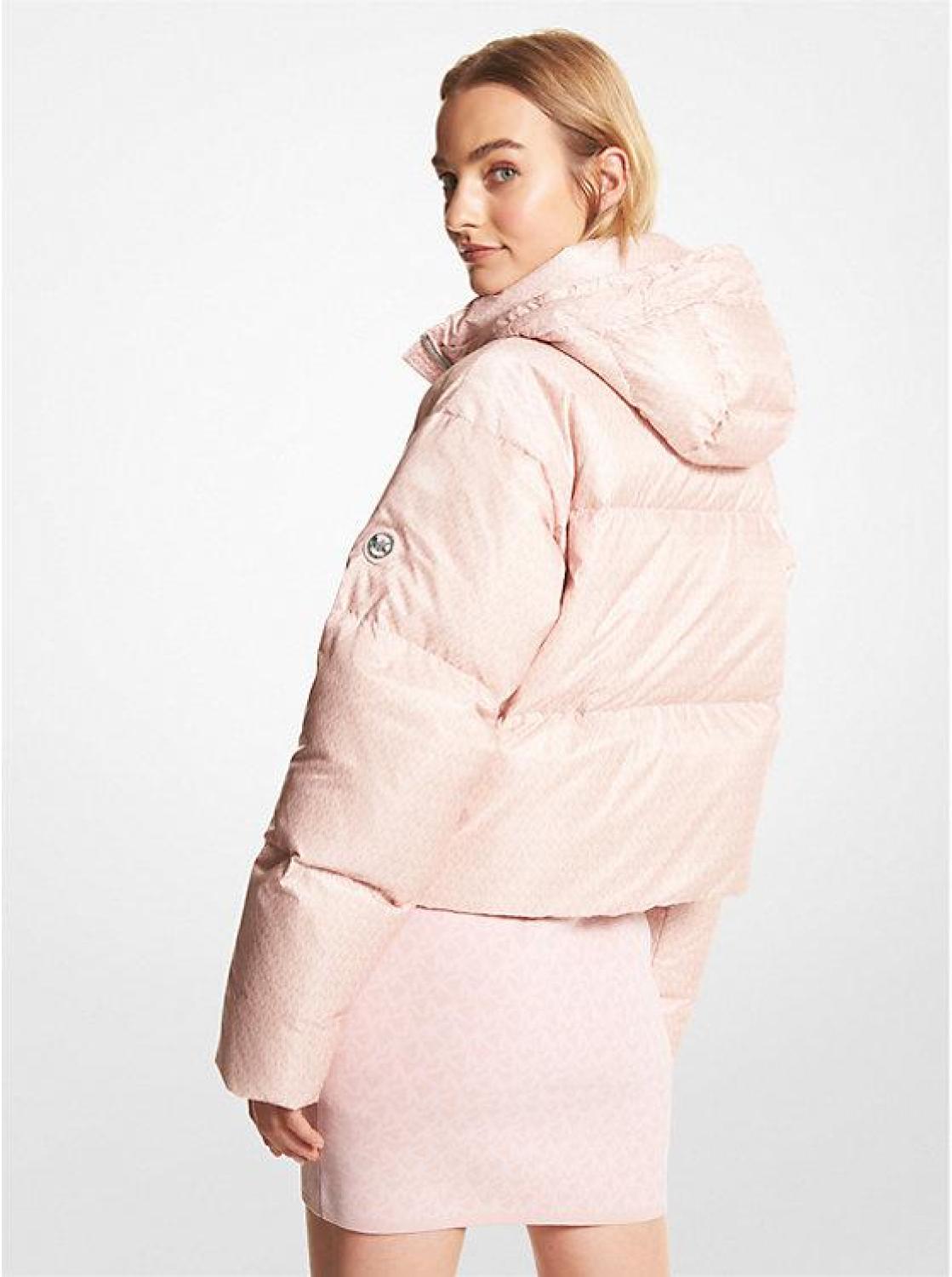 Cropped Logo Quilted Puffer Jacket