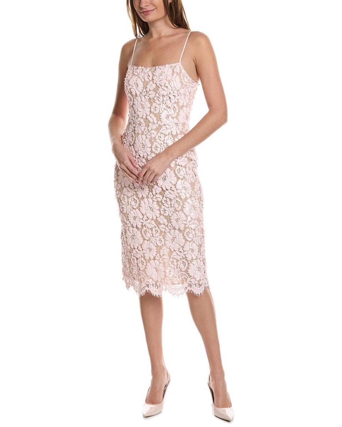 Michael Kors Collection Sequin Lace Silk-Lined Midi Dress