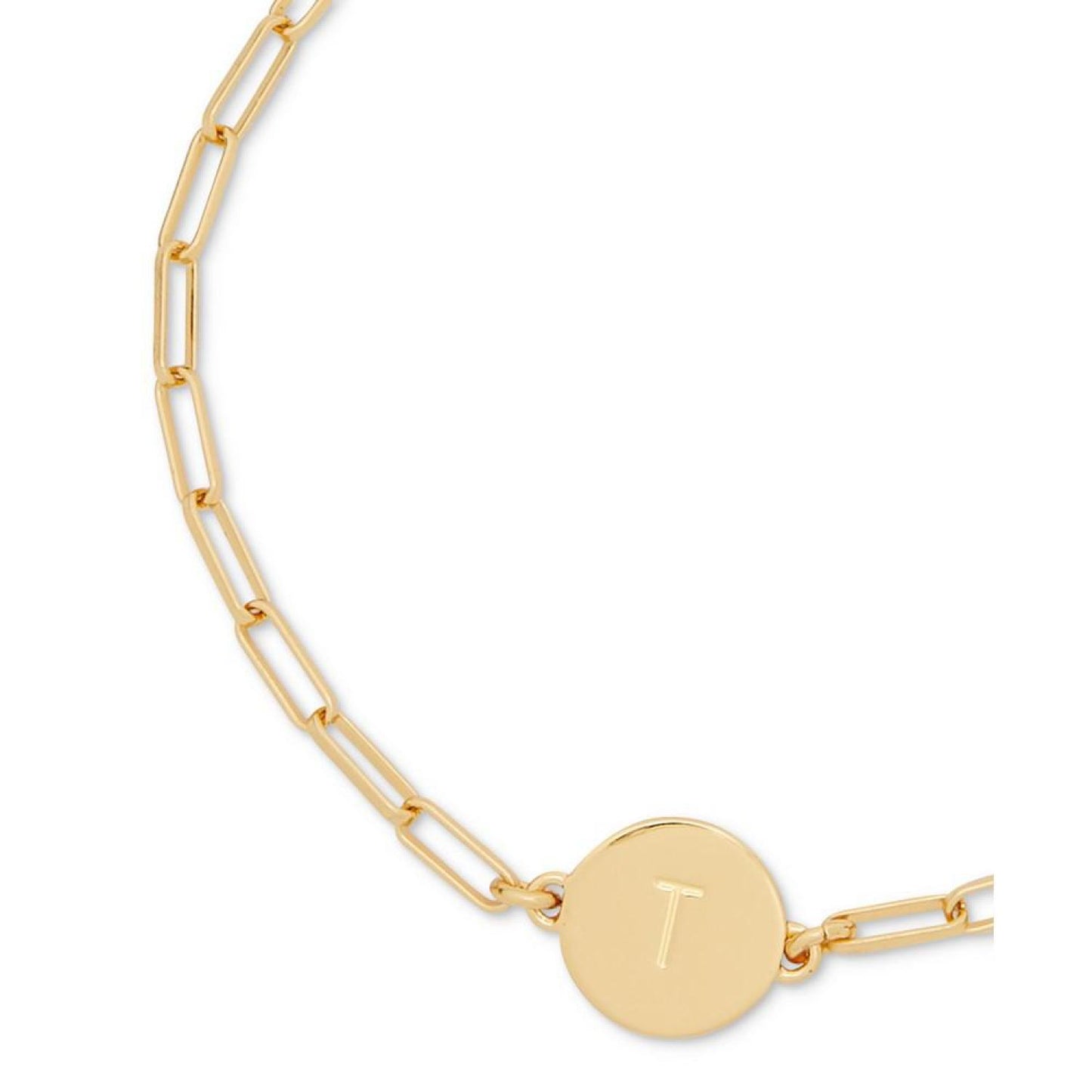 Gold-Tone Initial A Chain Link Bracelet