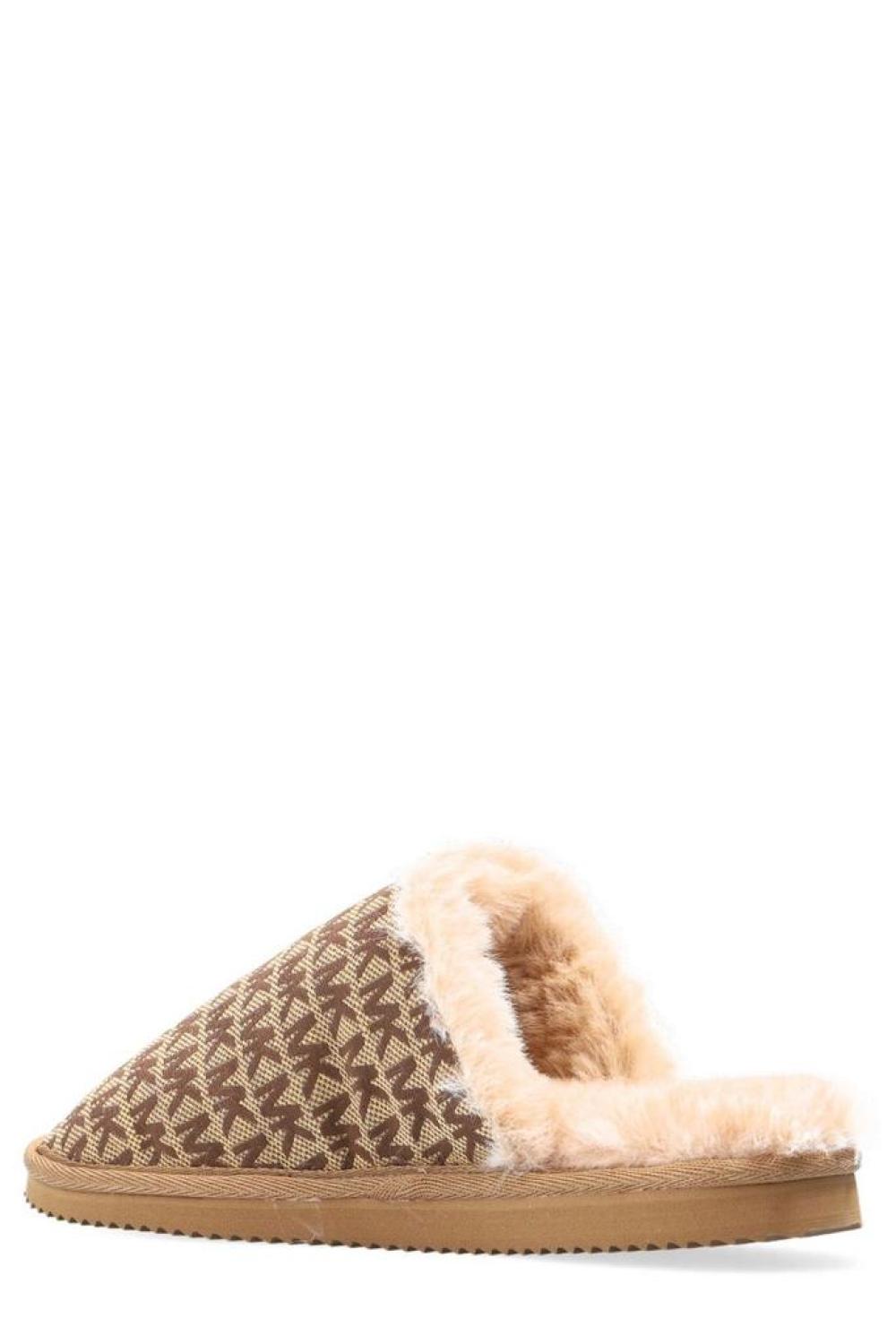 Michael Michael Kors Janis Logo Jacquard Slip-On Slippers