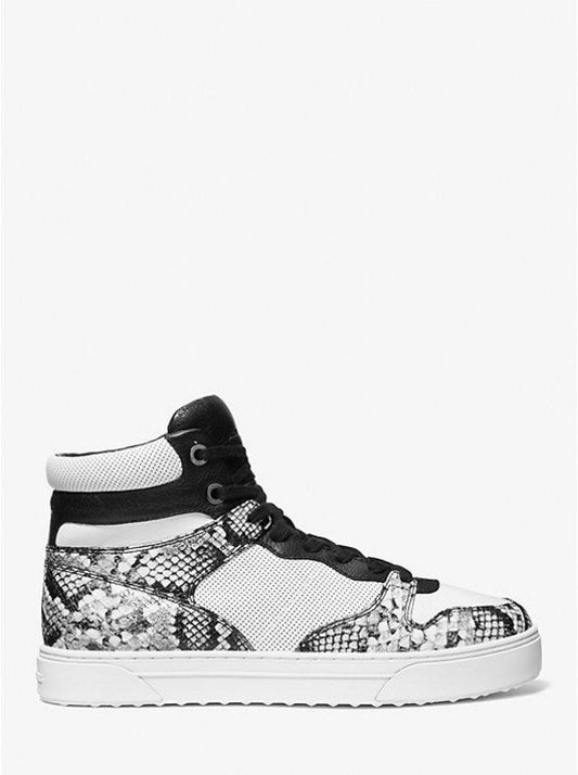 Barett Snake Embossed Leather High-Top Sneaker