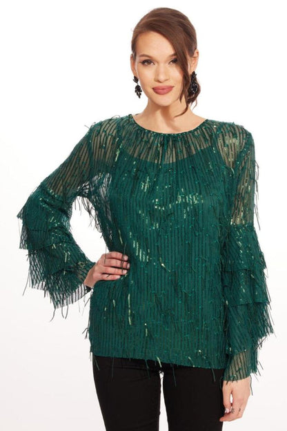 Sequin Fringe Top