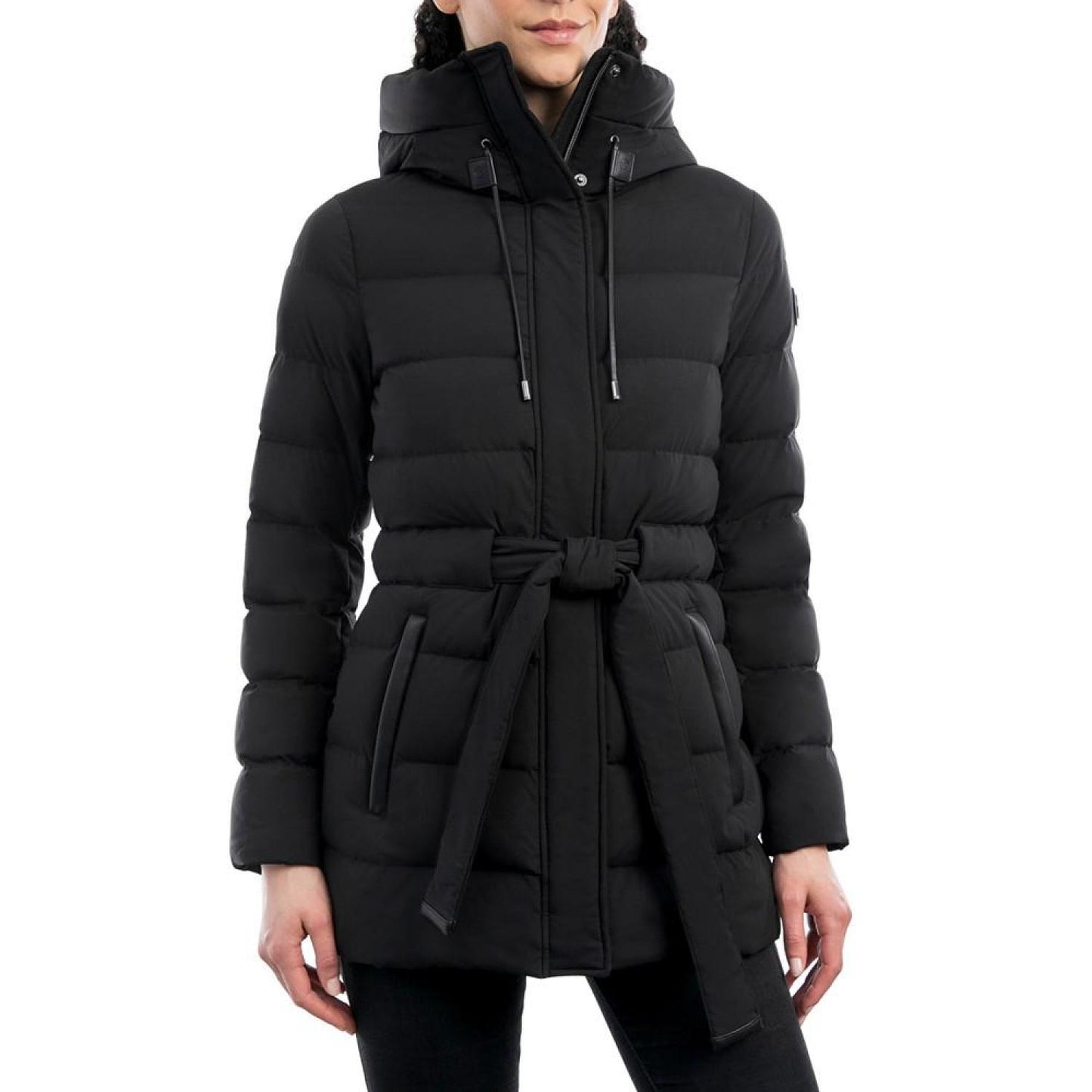 Women's Belted Packable Puffer Coat