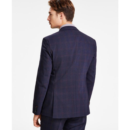 Men's Modern-Fit Wool Blend Check Suit Jacket