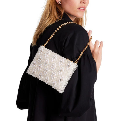 Purl Flower Beaded Mini Shoulder Bag