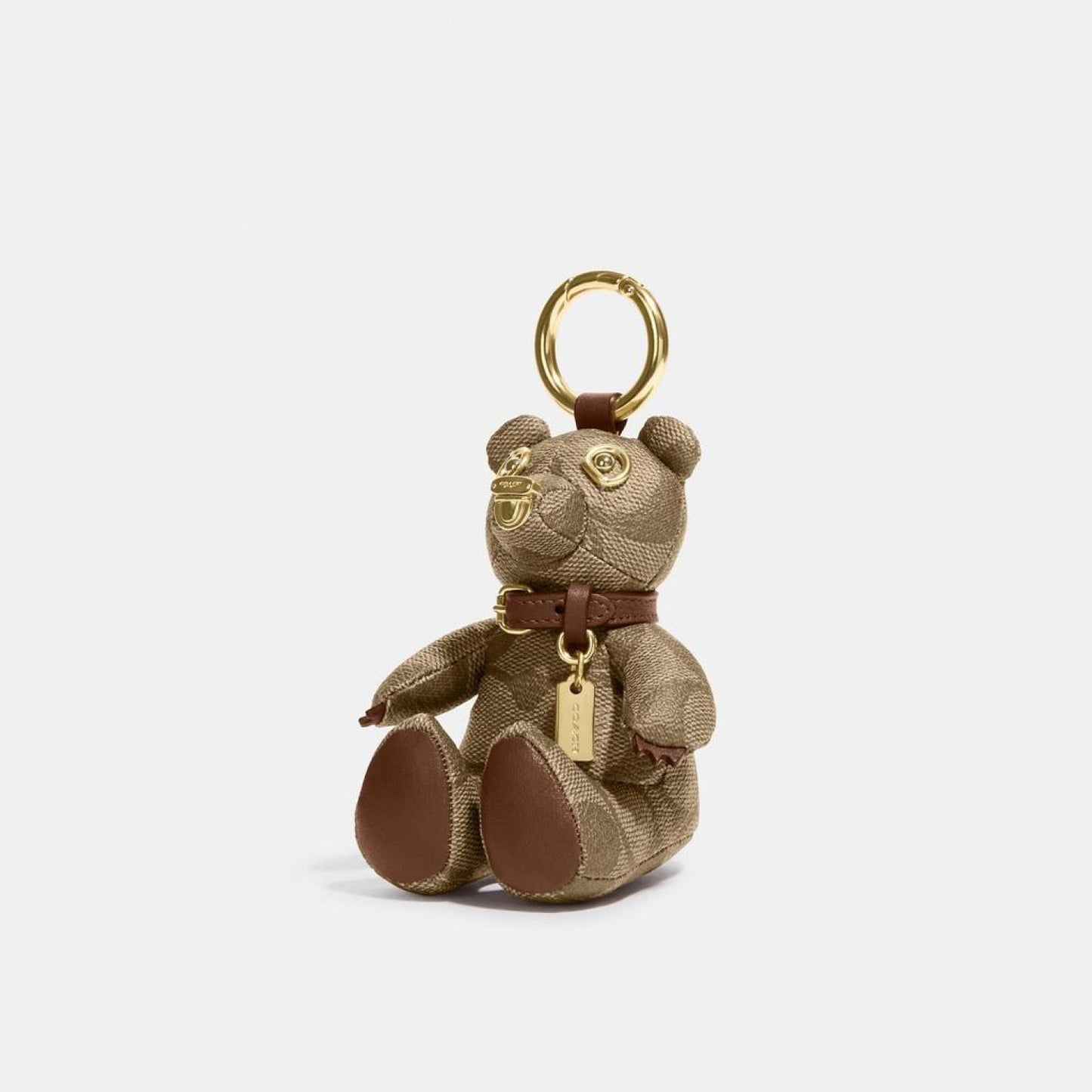 Coach Outlet Bear Bag Charm In Signature Canvas