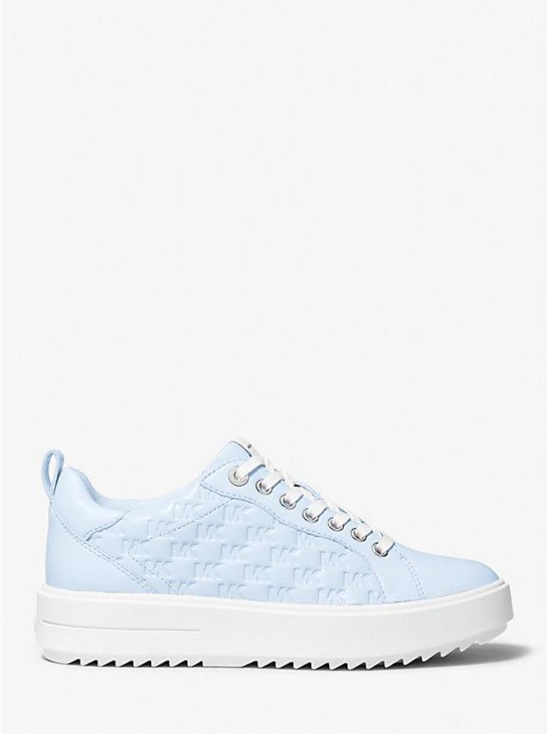 Emmett Logo Embossed Faux Patent Leather Sneakers