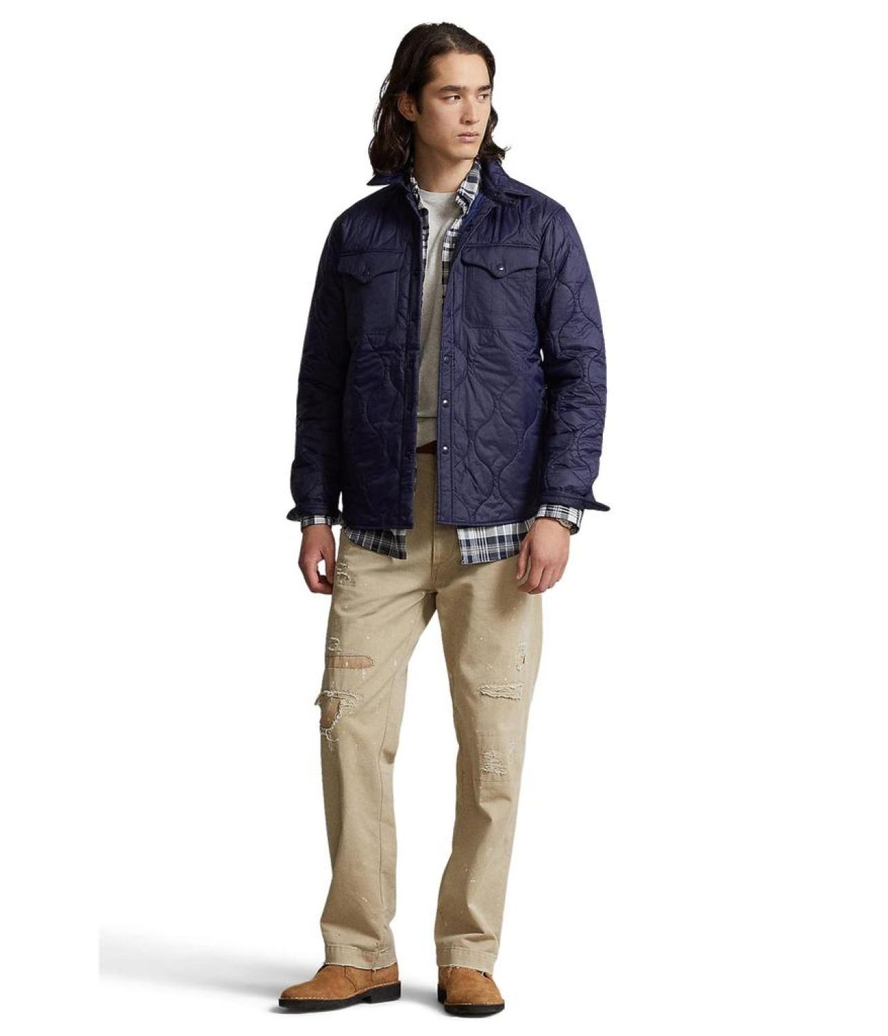 Ralph lauren sale quilted shirt jacket