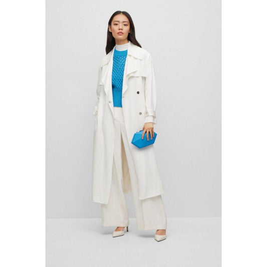 Regular-fit trench coat with belt