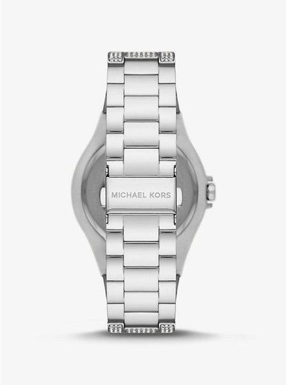 Oversized Lennox Pavé Silver-Tone Watch