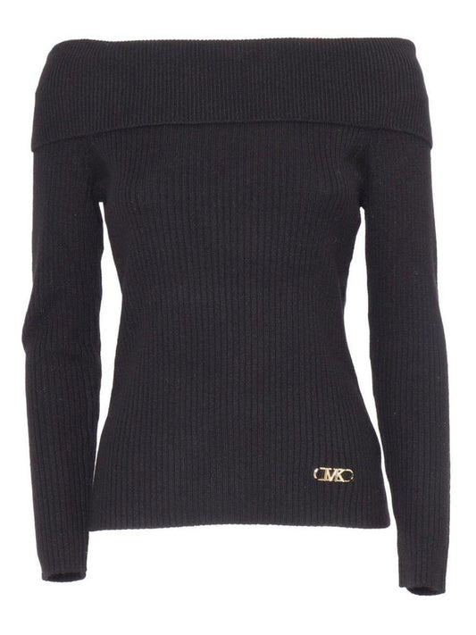 Michael Kors Off-Shoulder Long-Sleeved Jumper