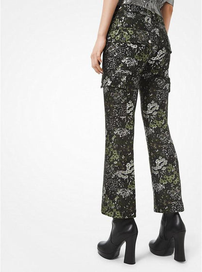 Floral Brocade Cargo Pants