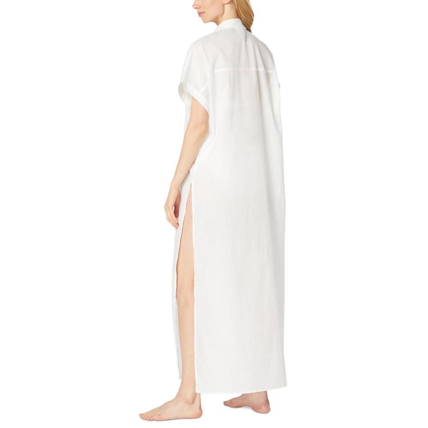 Women's Cotton High-Slit Utility Cover-Up Dress