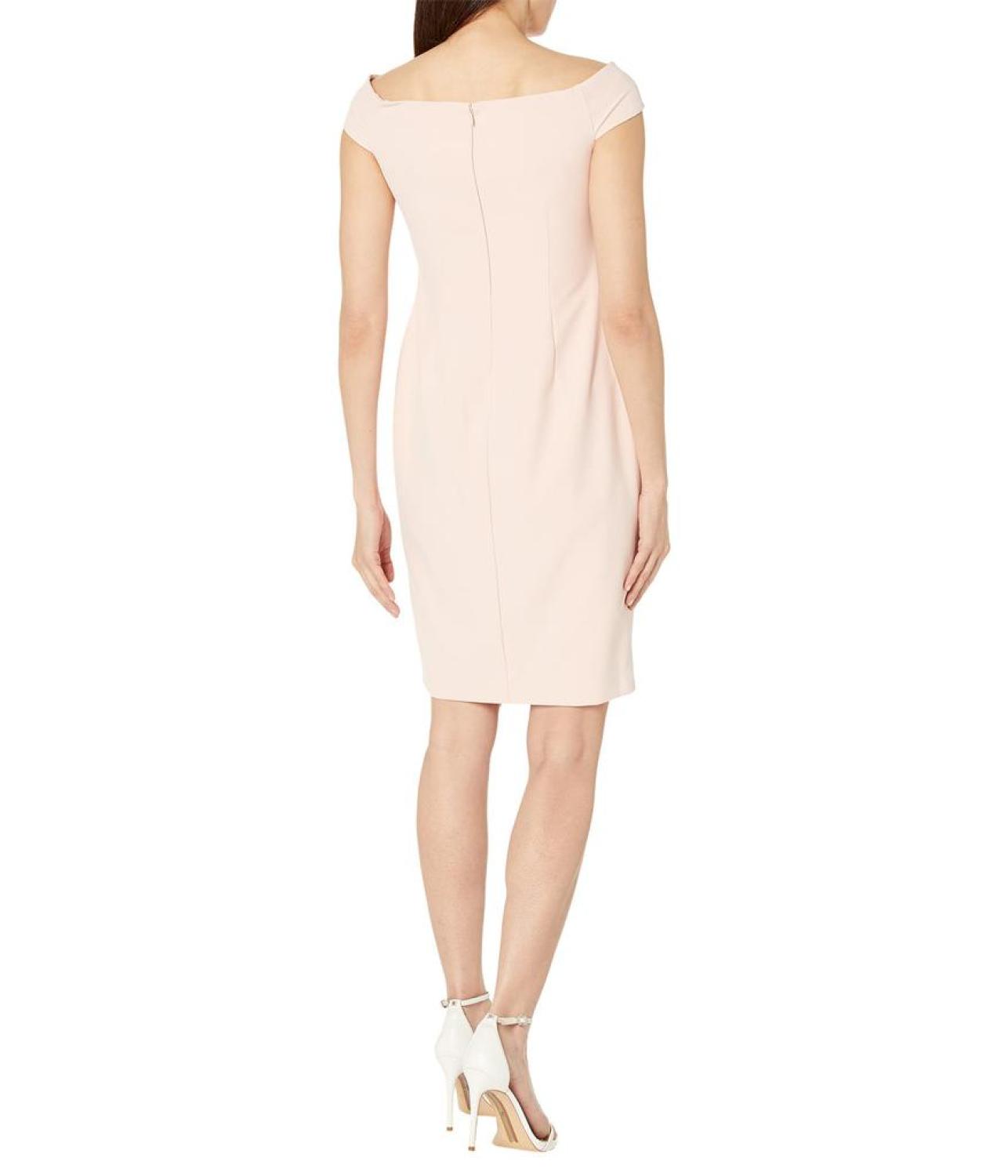 Crepe Off-the-Shoulder Dress