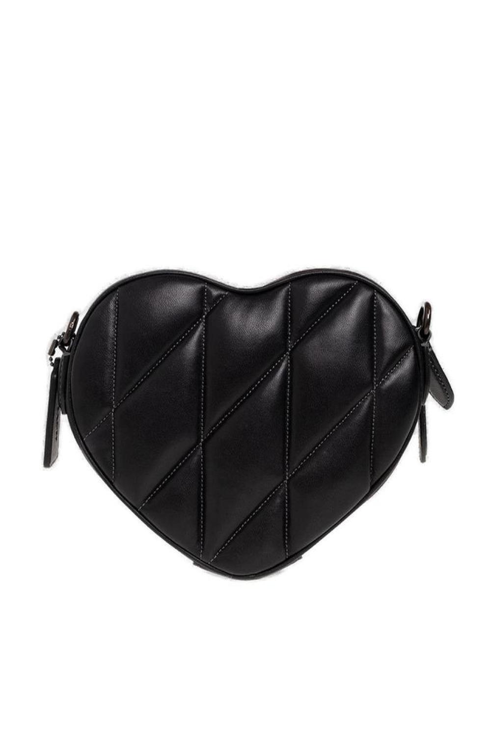 Coach Heart Logo Plaque Quilted Crossbody Bag