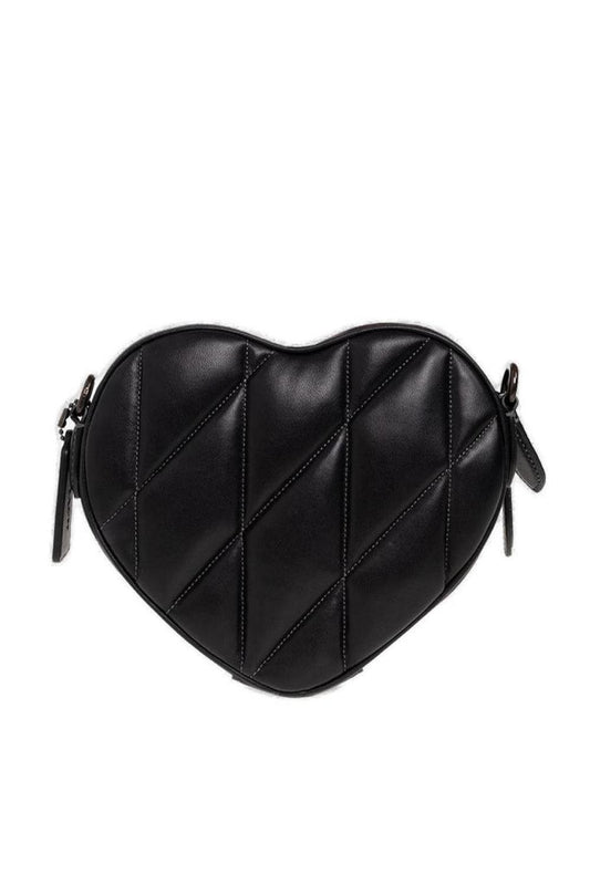 Coach Heart Logo Plaque Quilted Crossbody Bag