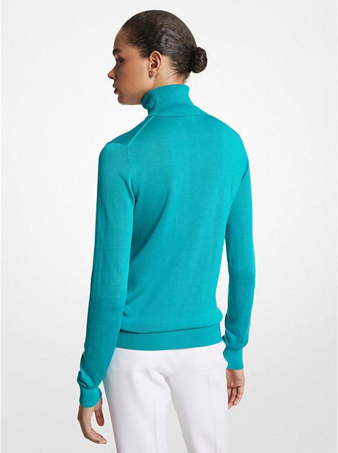 Featherweight Silk Turtleneck Sweater