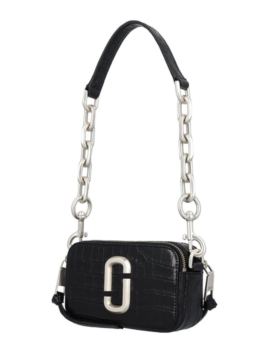 Marc Jacobs Logo Plaque Embossed Chain Shoulder Bag