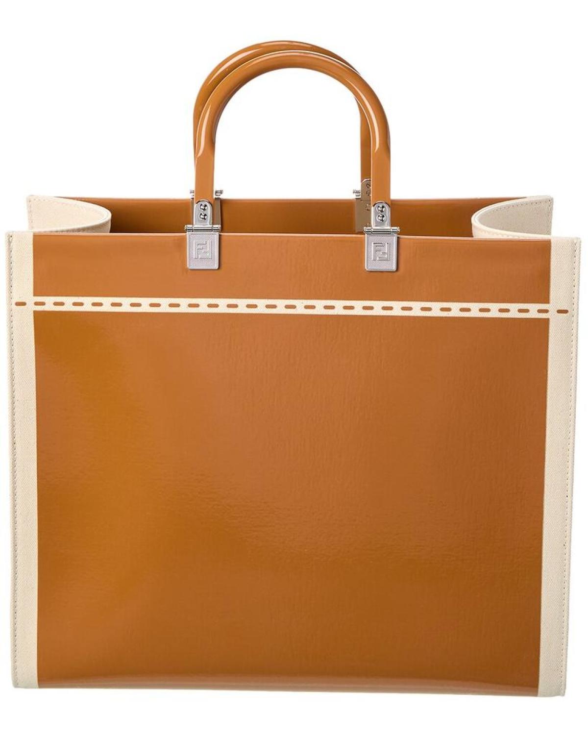 FENDI Sunshine Medium Patent Tote