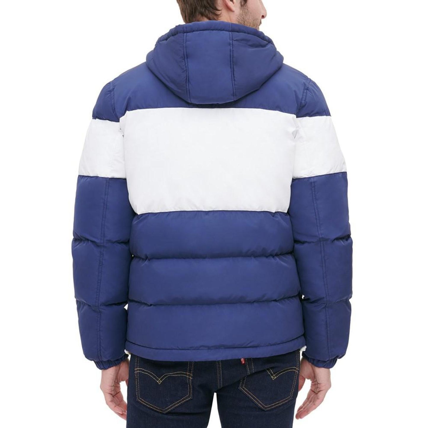 Men's Colorblock Hooded Puffer Jacket