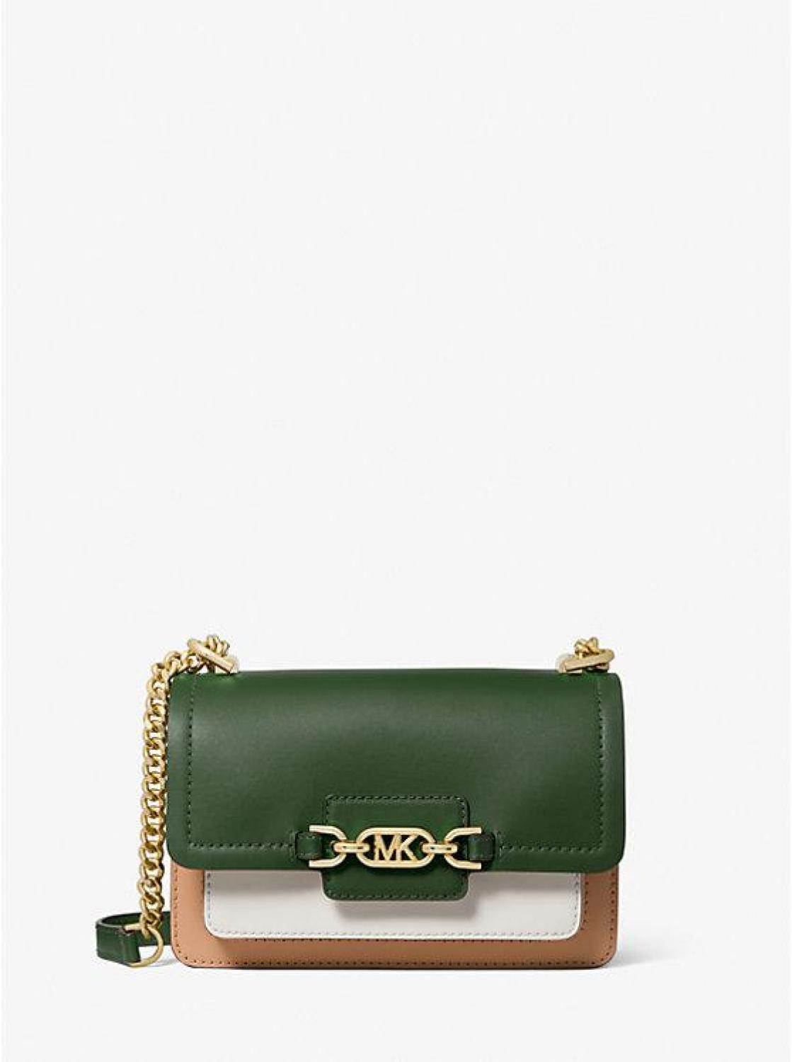 Heather Extra-Small Color-Block Leather Crossbody Bag