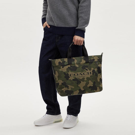 Coach Outlet Tote 38 With Camo Print