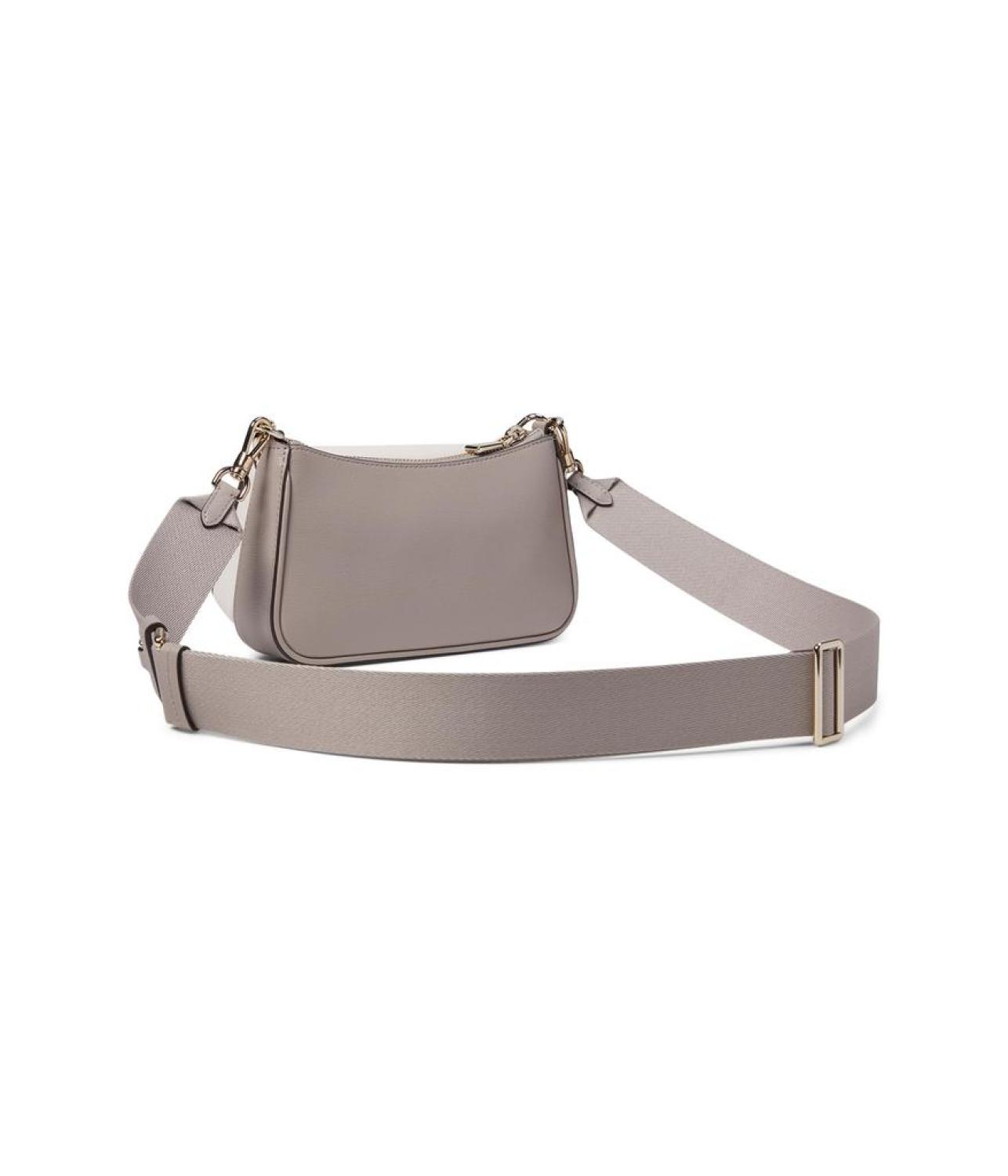 Double Up Colorblocked Saffiano Leather Double Up Crossbody