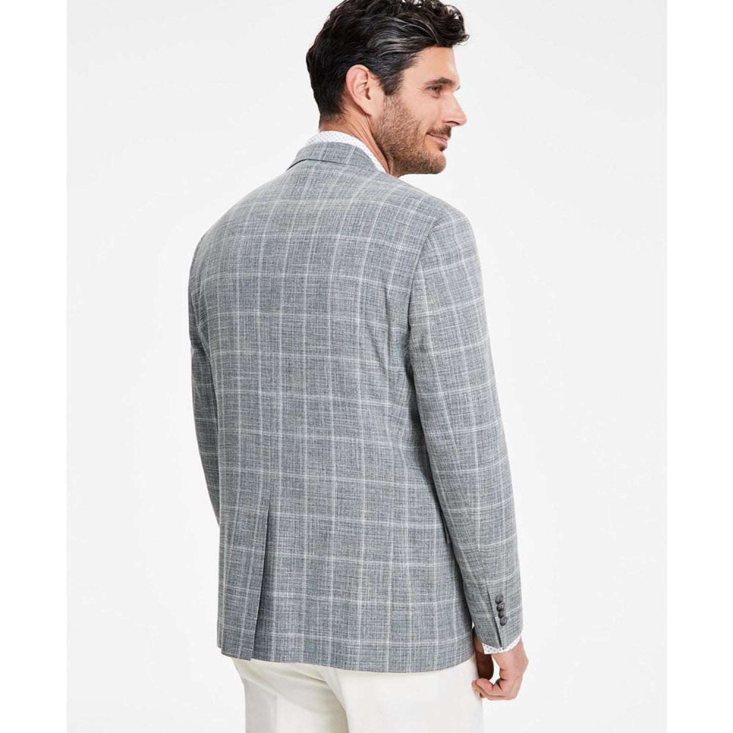 Men's Classic-Fit Windowpane Sport Coat