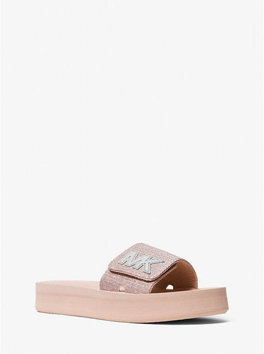 Glitter Platform Slide Sandal