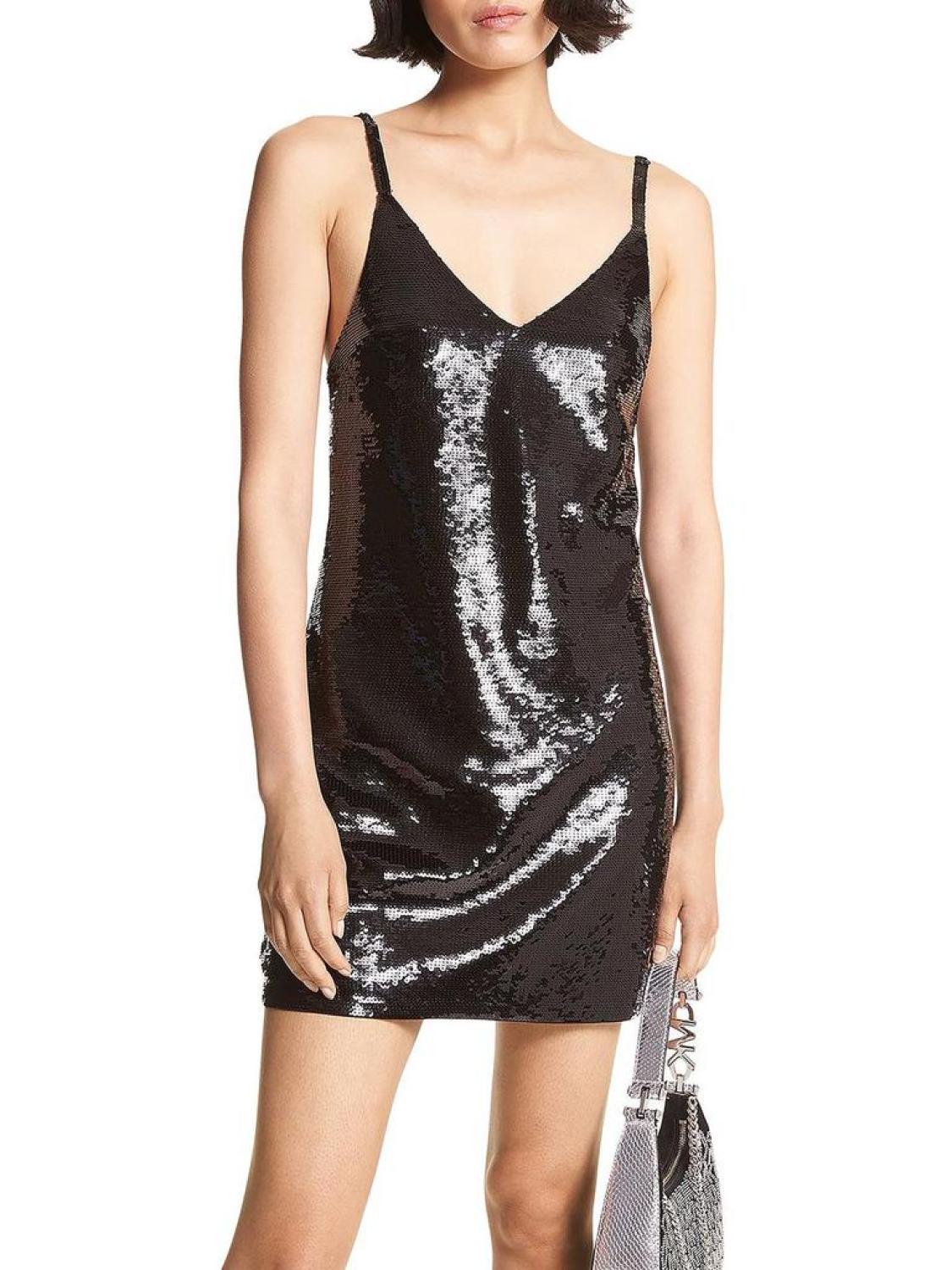 Womens Sequined Short Mini Dress