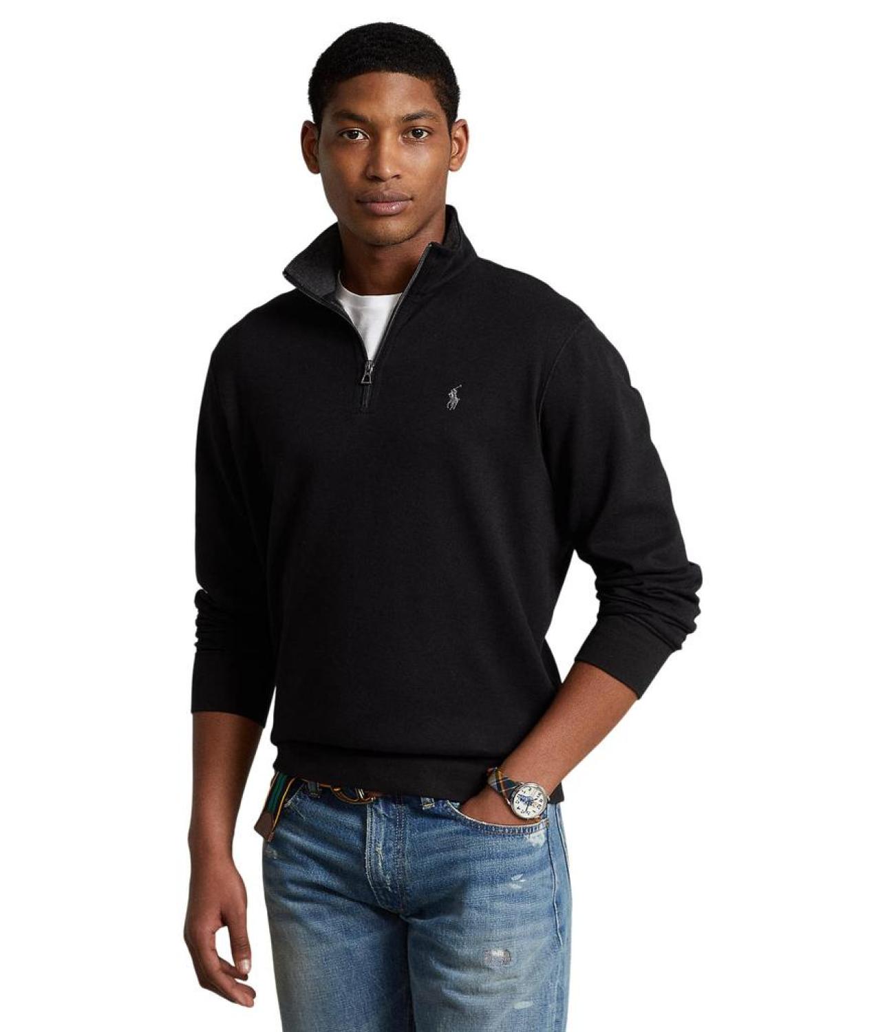 Luxury Jersey Quarter-Zip Pullover