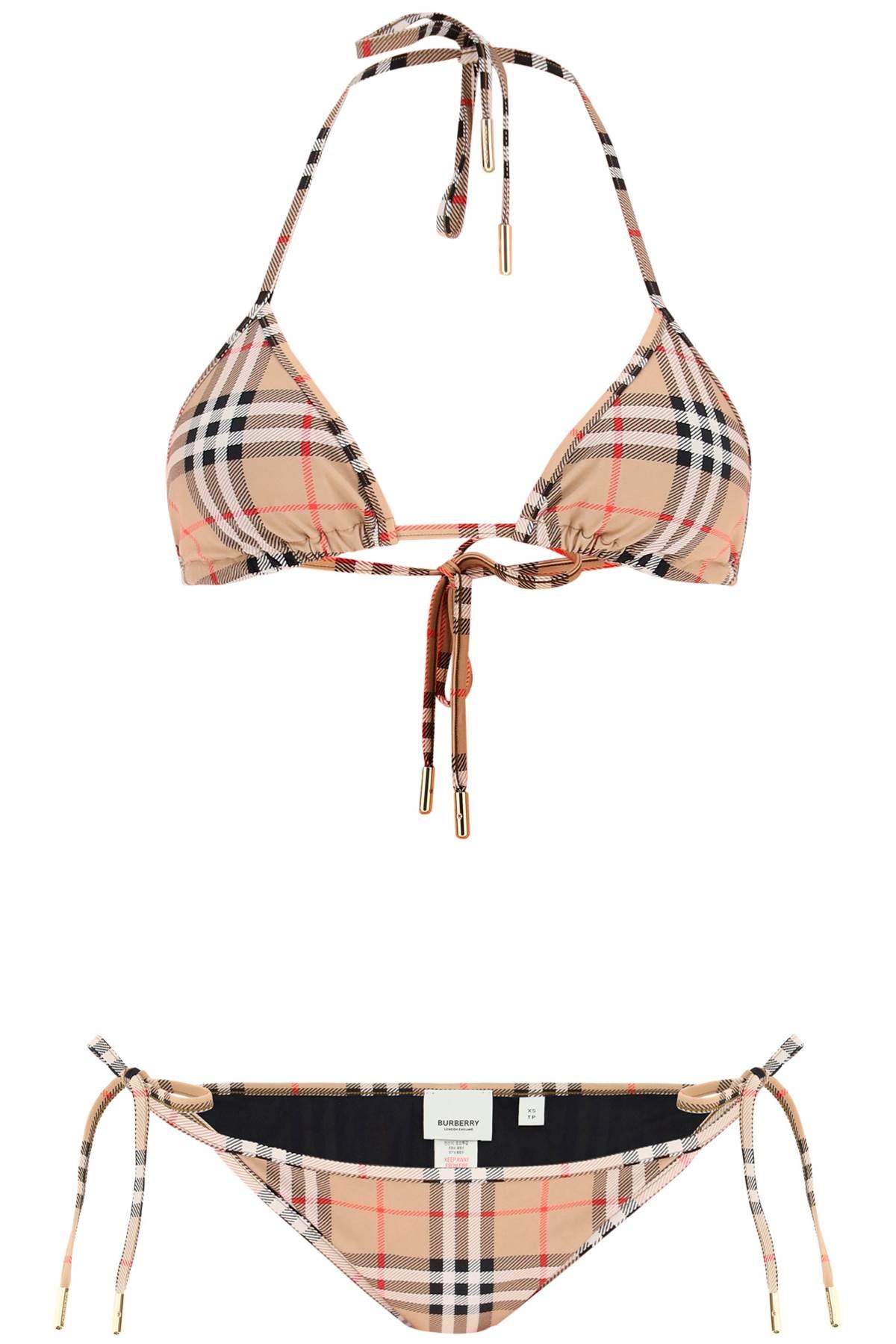 Burberry check bikini set