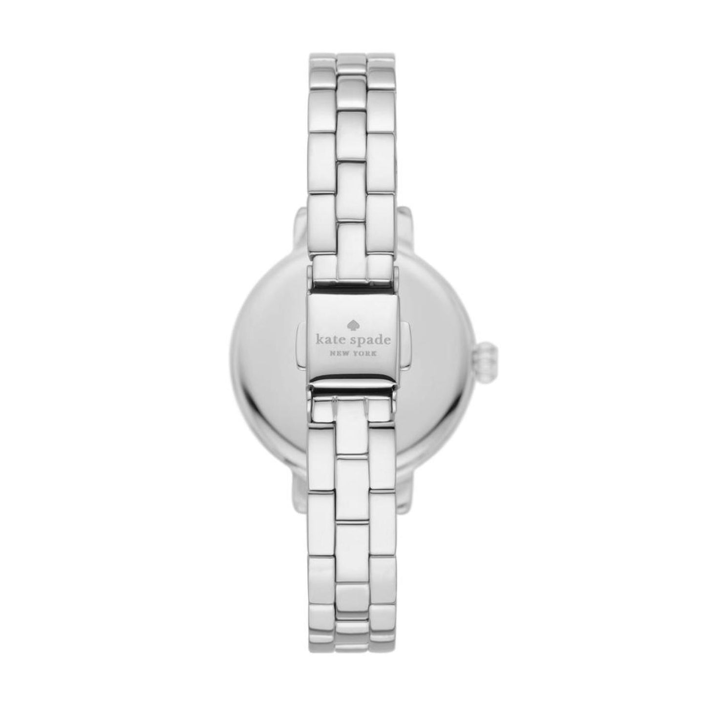 kate spade new york women's metro three-hand, silver-tone alloy watch