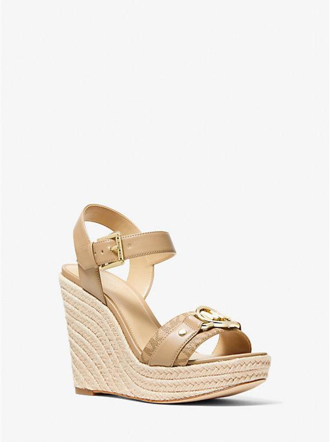 Rory Logo Trim Wedge Sandal