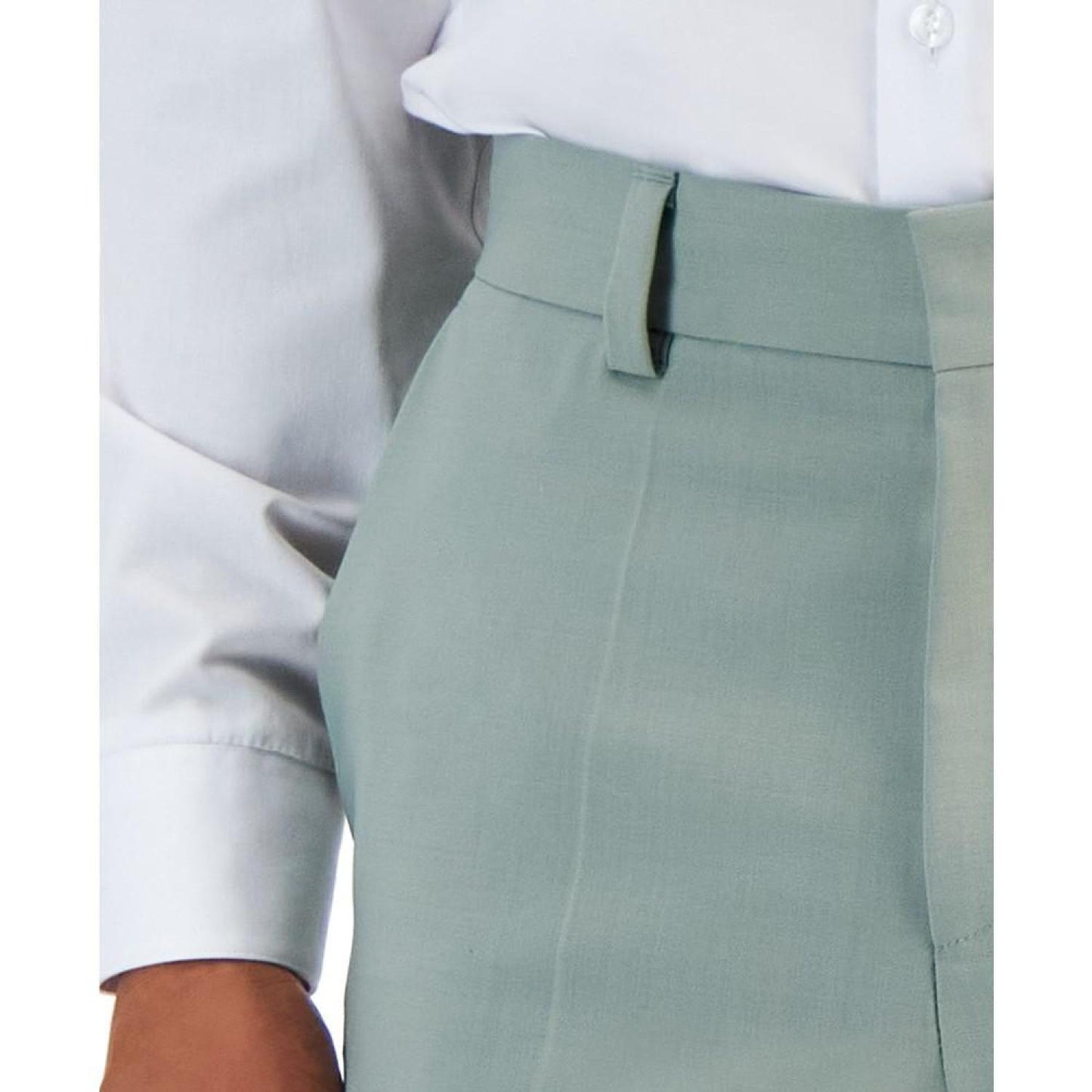 Men's Modern-Fit Celery Green Suit Pants