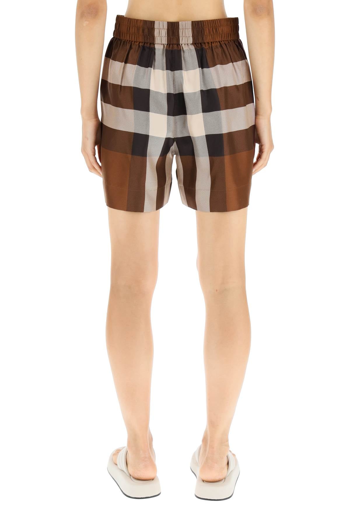 Burberry exploded check silk shorts