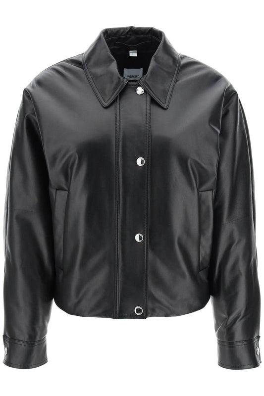 Burberry embroidered ekd leather jacket