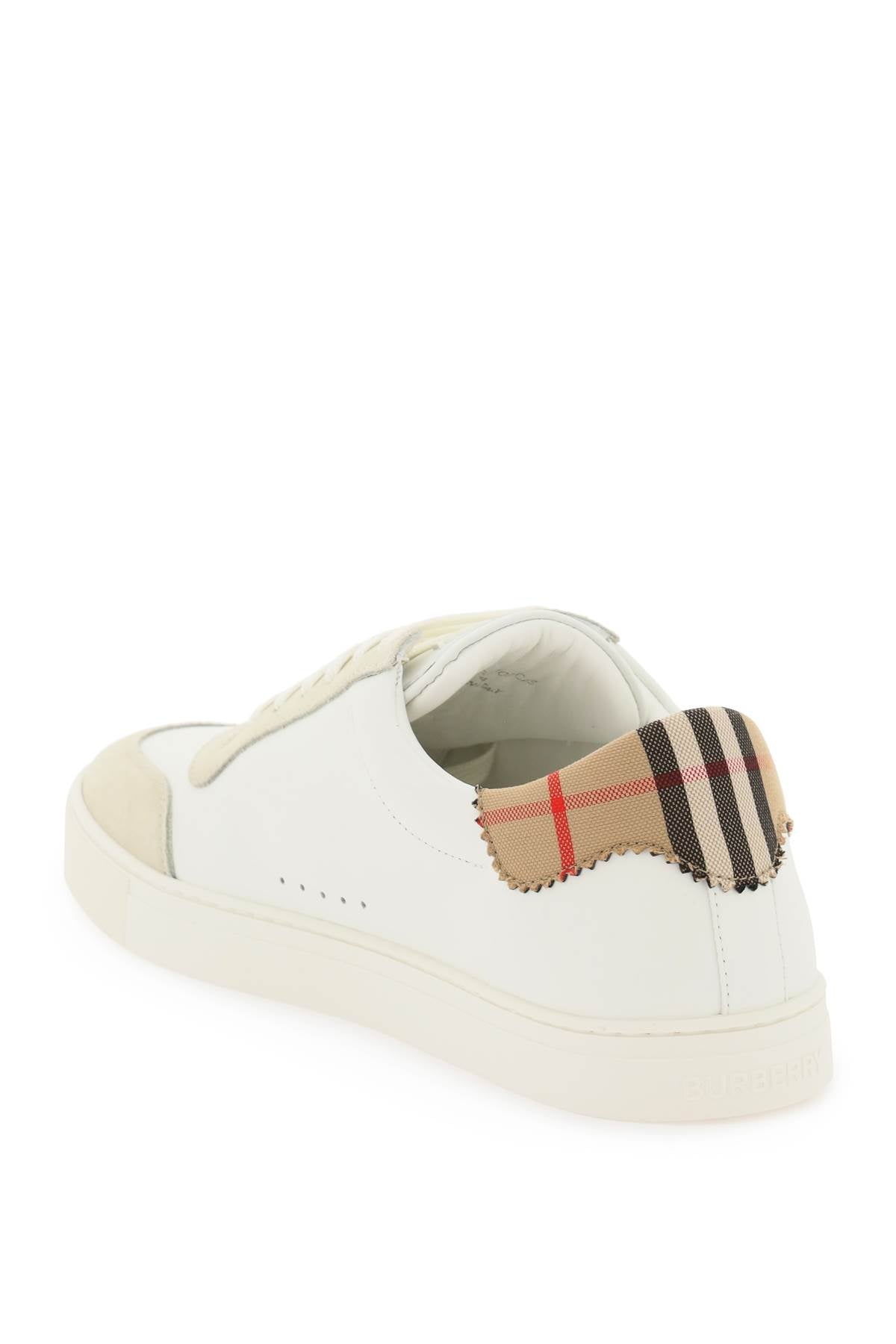 Burberry low-top leather sneakers