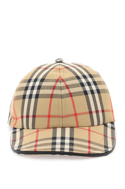 Burberry check print baseball cap