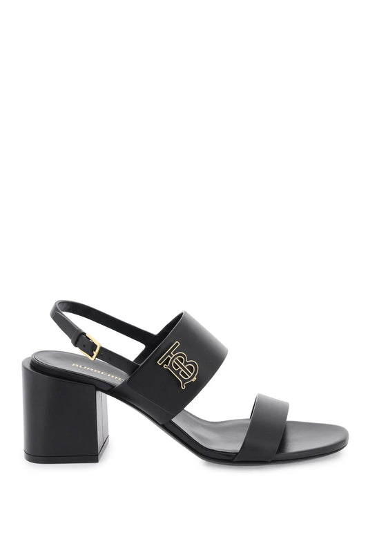 Burberry leather sandals with monogram