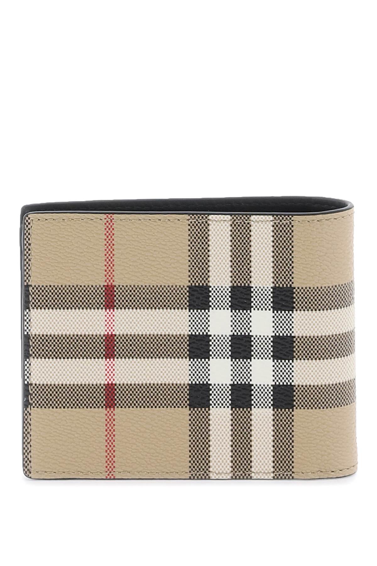 Burberry bifold wallet with check motif