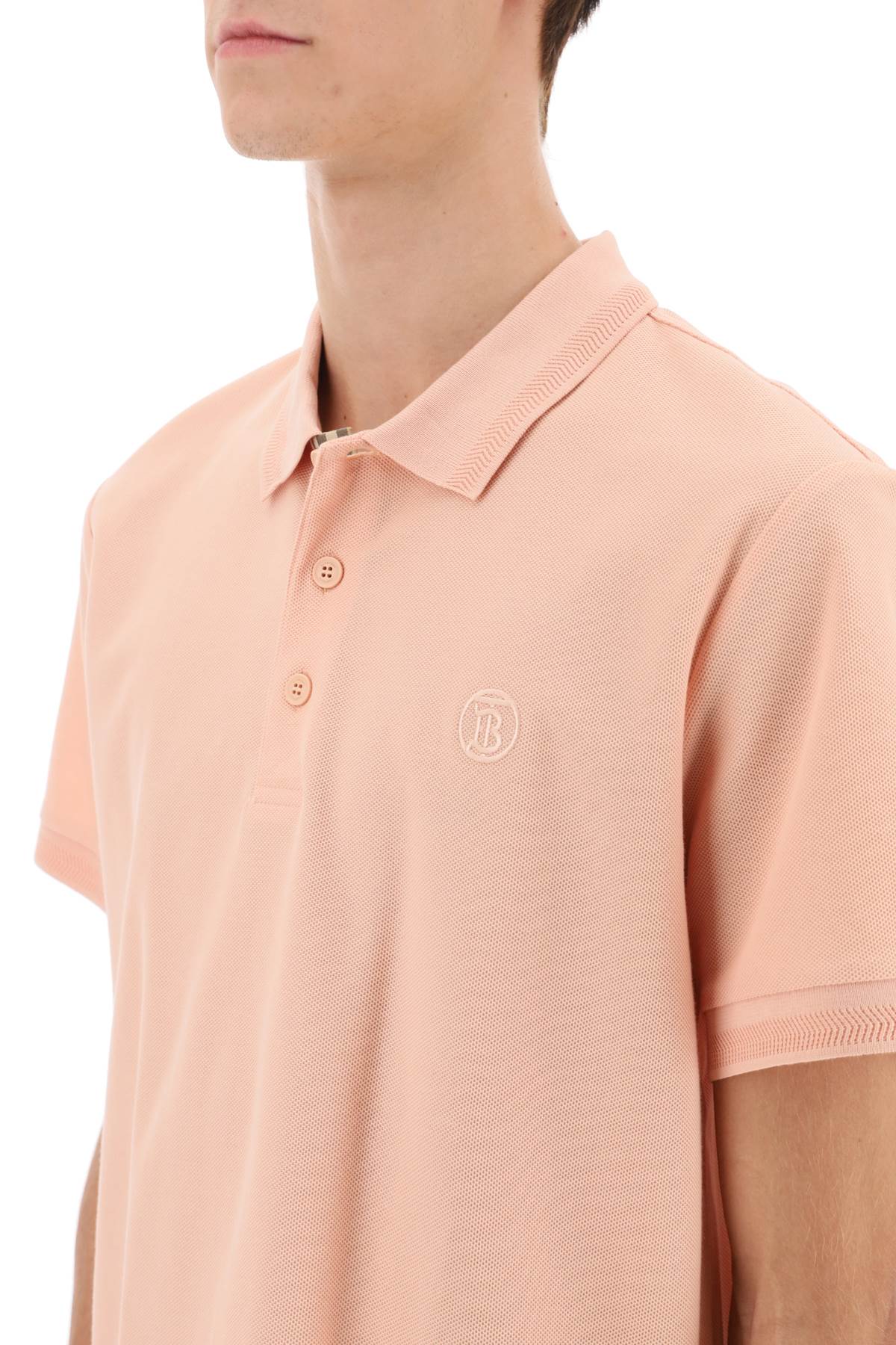 Burberry eddie polo shirt in organic piqué